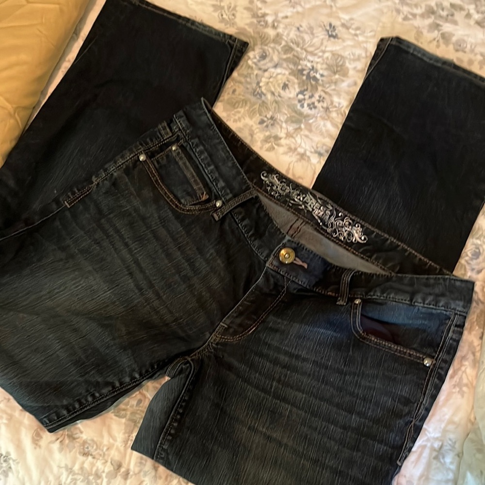 Express jeans , low rise , boot cut jean